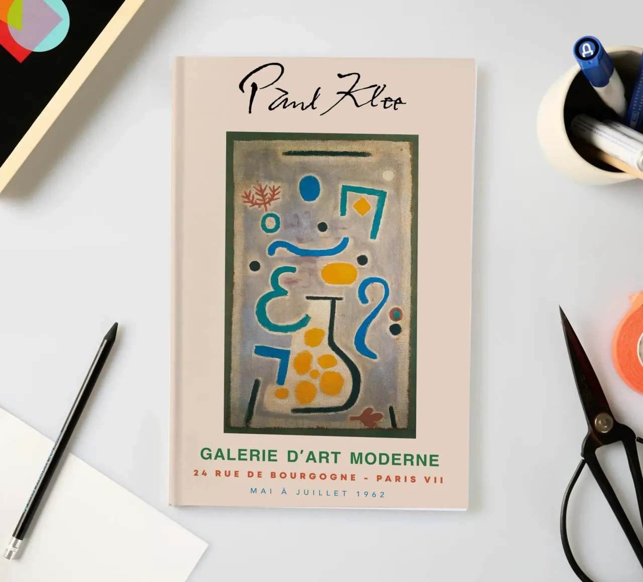 Paul Klee The Vase Abstract Still Life Vintage Gallery notebook by NorwesClub