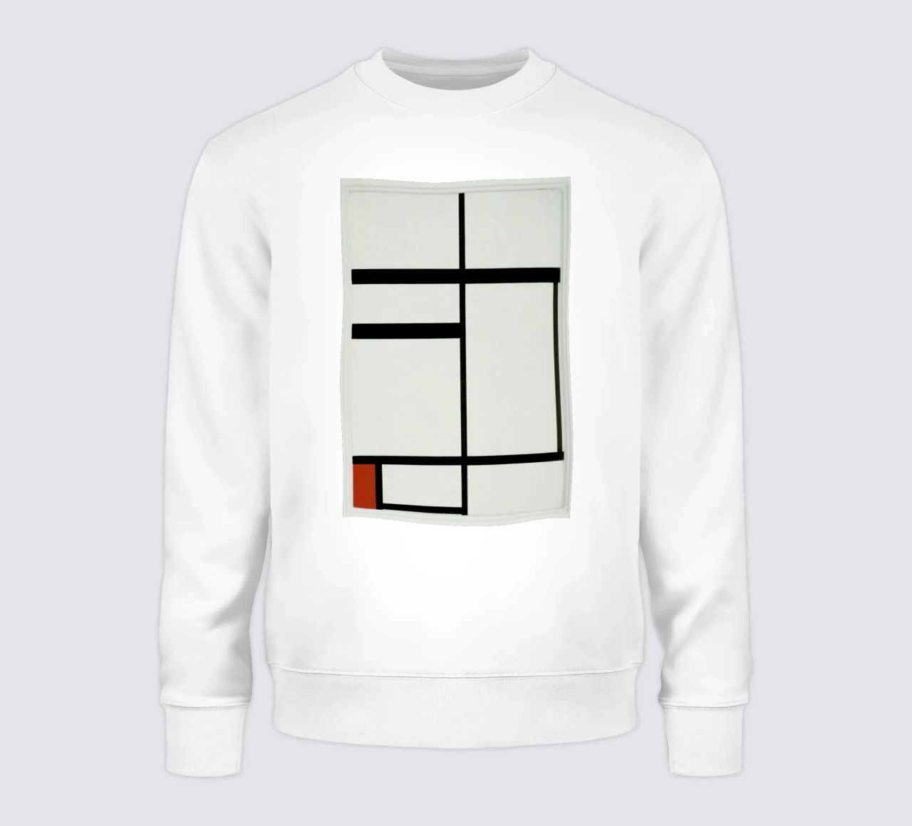Mondrian - Composition with Red, Black and White felpa da ARTOTHEK
