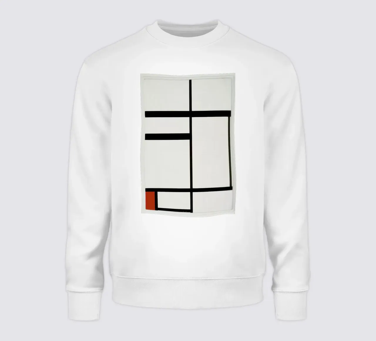 Mondrian - Composition with Red, Black and White felpa da ARTOTHEK
