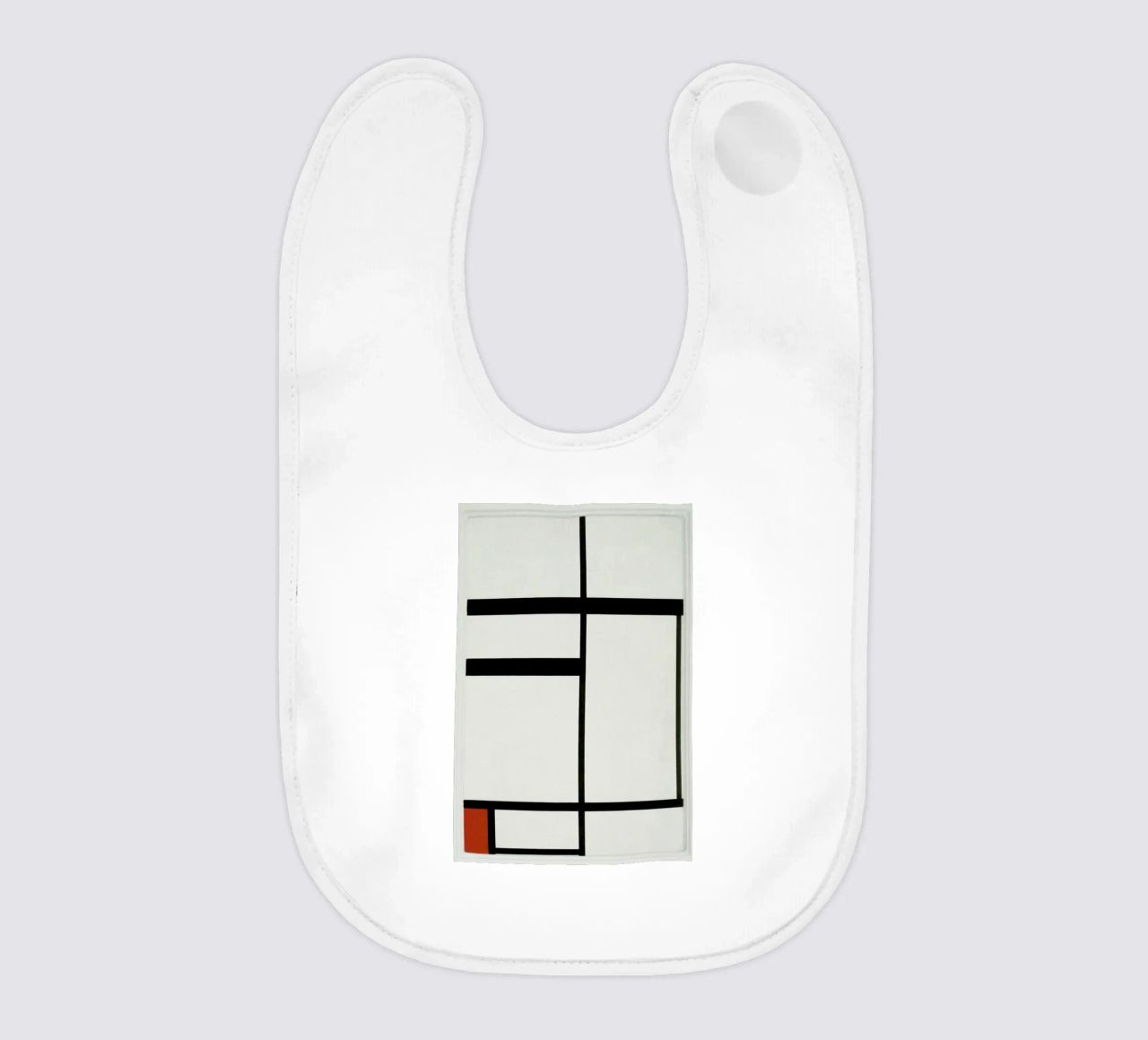 Mondrian - Composition with Red, Black and White bavaglino da ARTOTHEK