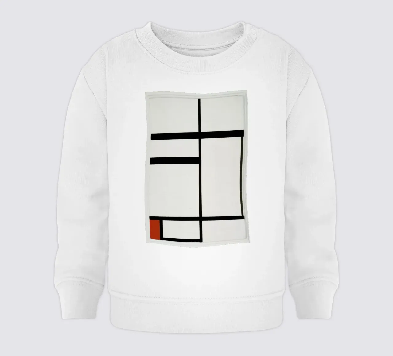 Mondrian - Composition with Red, Black and White felpa neonato da ARTOTHEK