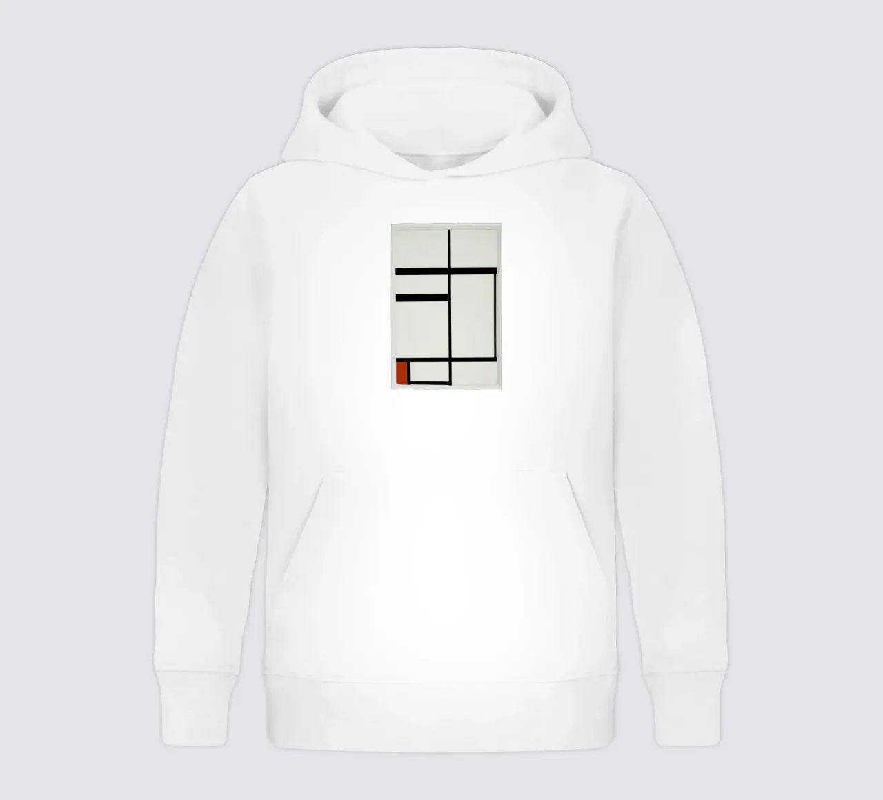 Mondrian - Composition with Red, Black and White felpa bambino con cappuccio da ARTOTHEK