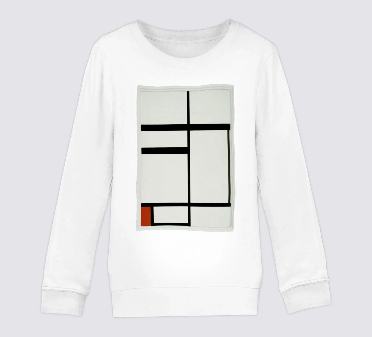 Mondrian - Composition with Red, Black and White felpa bambino da ARTOTHEK