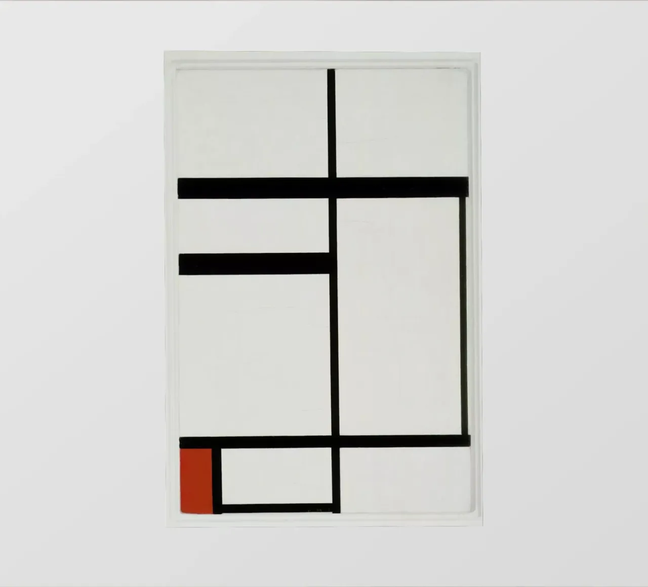 Mondrian - Composition with Red, Black and White pellicola backlit da ARTOTHEK