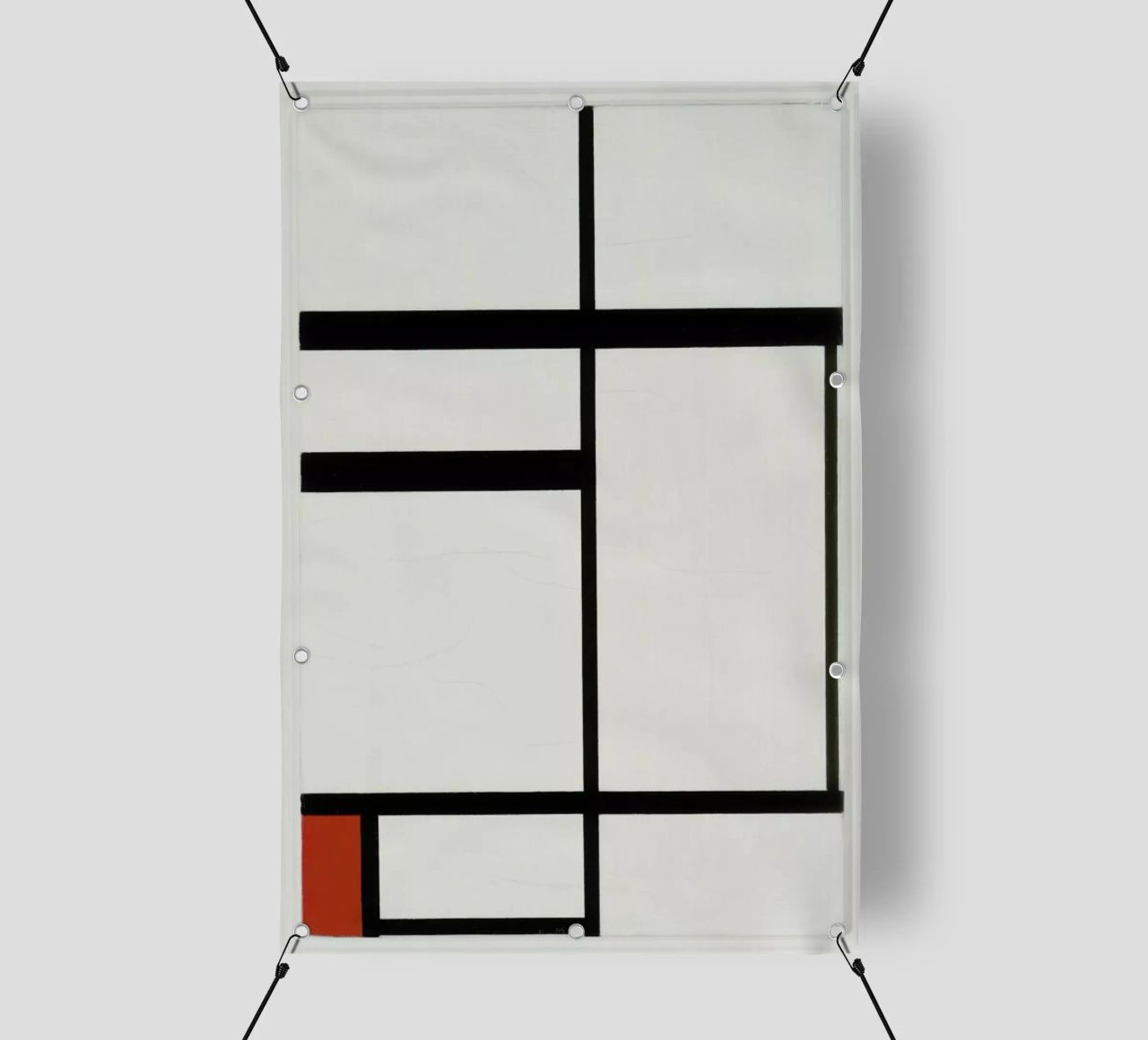 Mondrian - Composition with Red, Black and White telo in pvc da ARTOTHEK