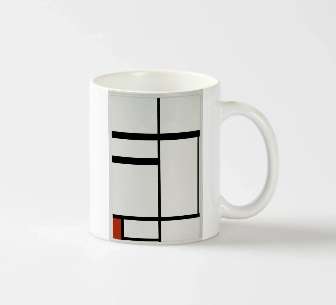 Mondrian - Composition with Red, Black and White tazza in ceramica da ARTOTHEK