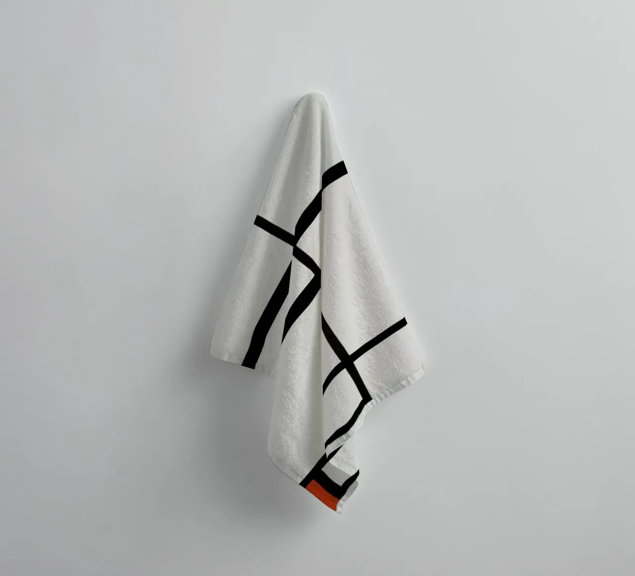 Mondrian - Composition with Red, Black and White asciugamano da bagno da ARTOTHEK