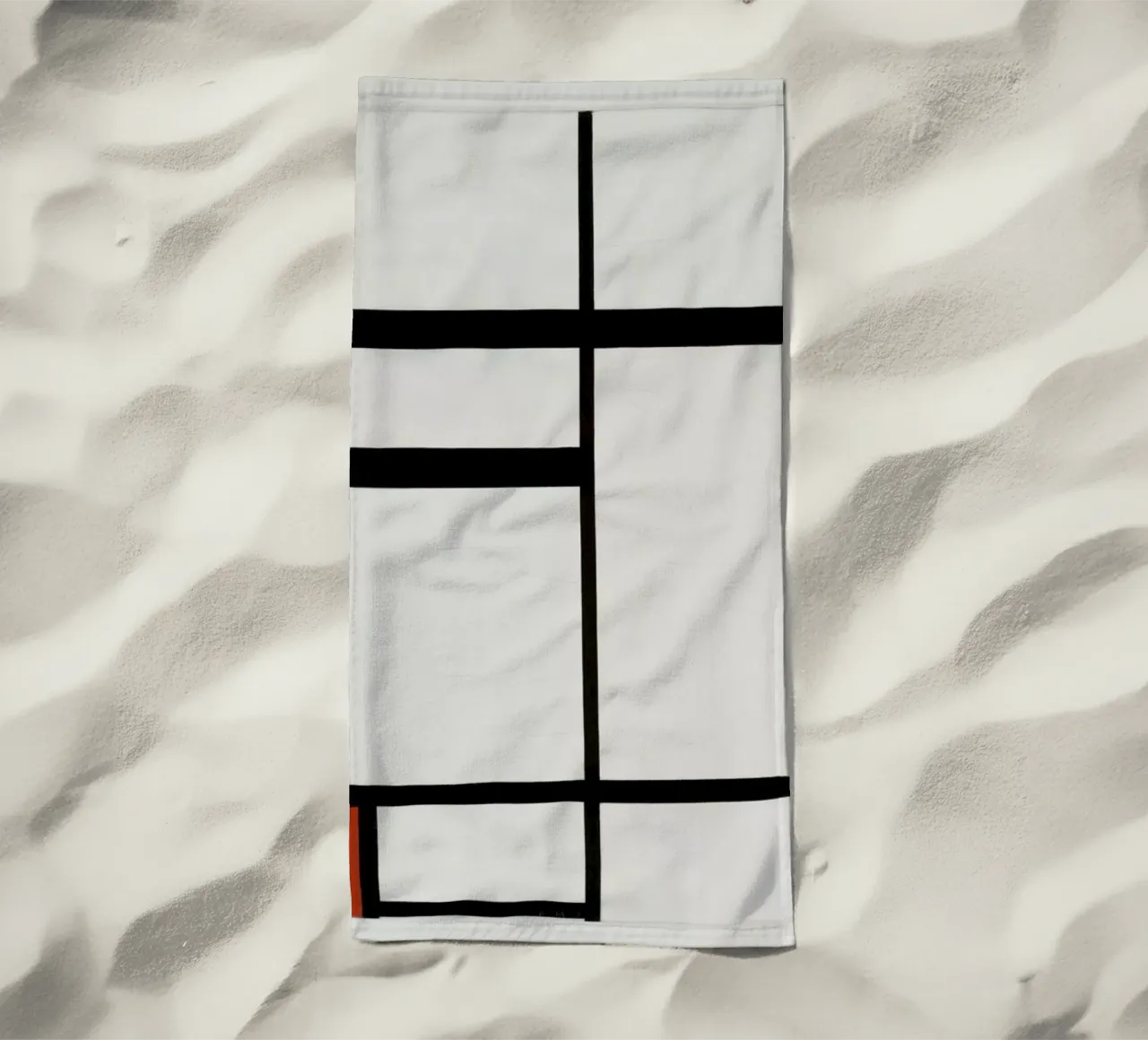 Mondrian - Composition with Red, Black and White toalla de playa de ARTOTHEK