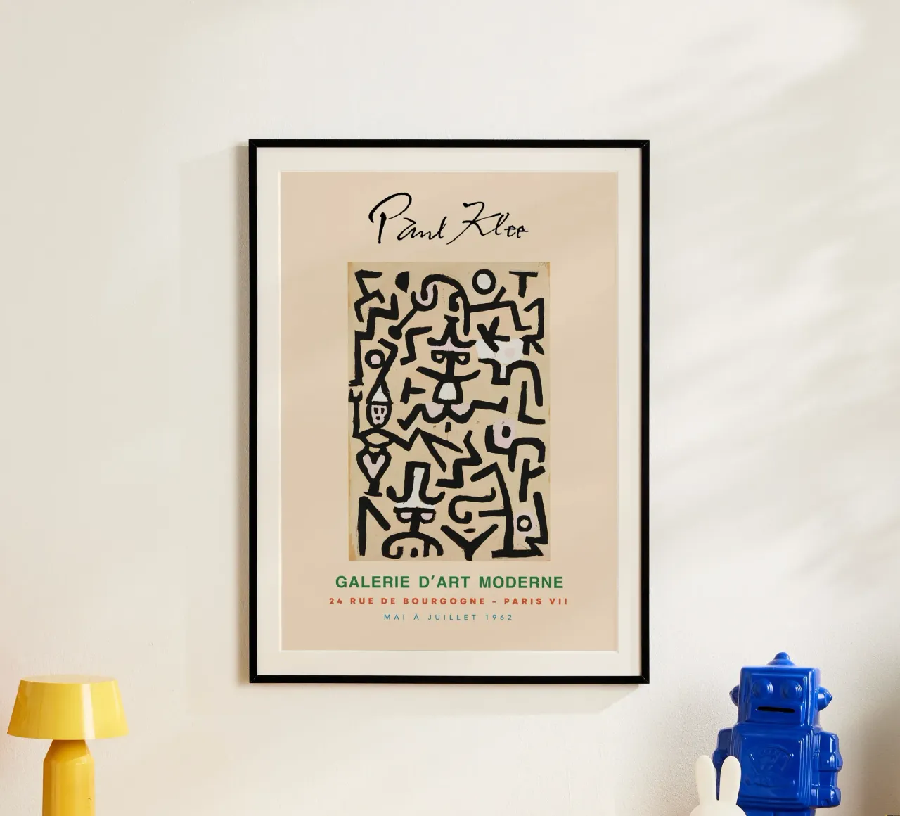 Paul Klee Comedians Handbill Abstract Figurative Vintage poster avec cadre en plastique de NorwesClub