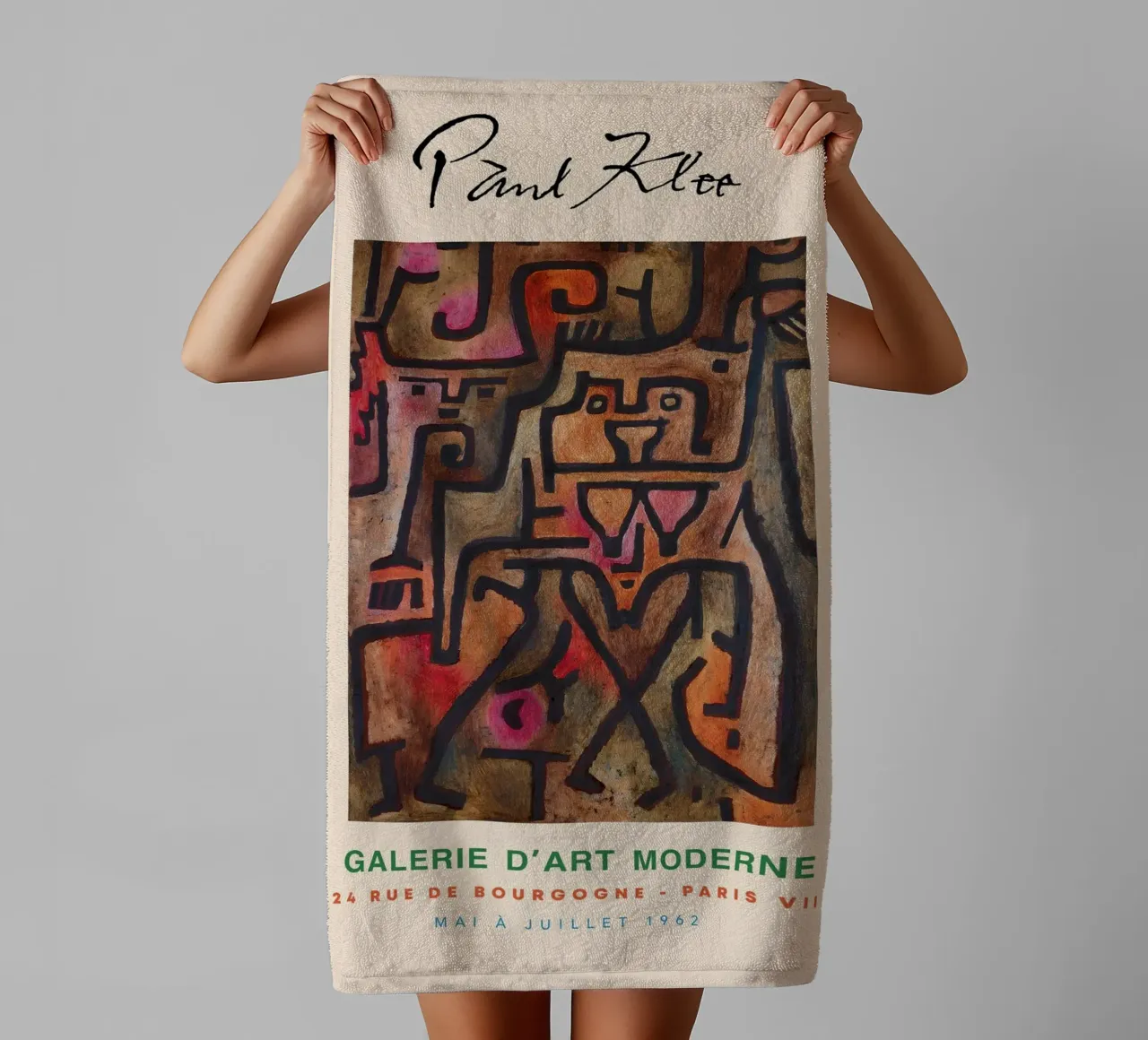 Paul Klee Forest Witches Abstract Primitive Vintage Print towel by NorwesClub
