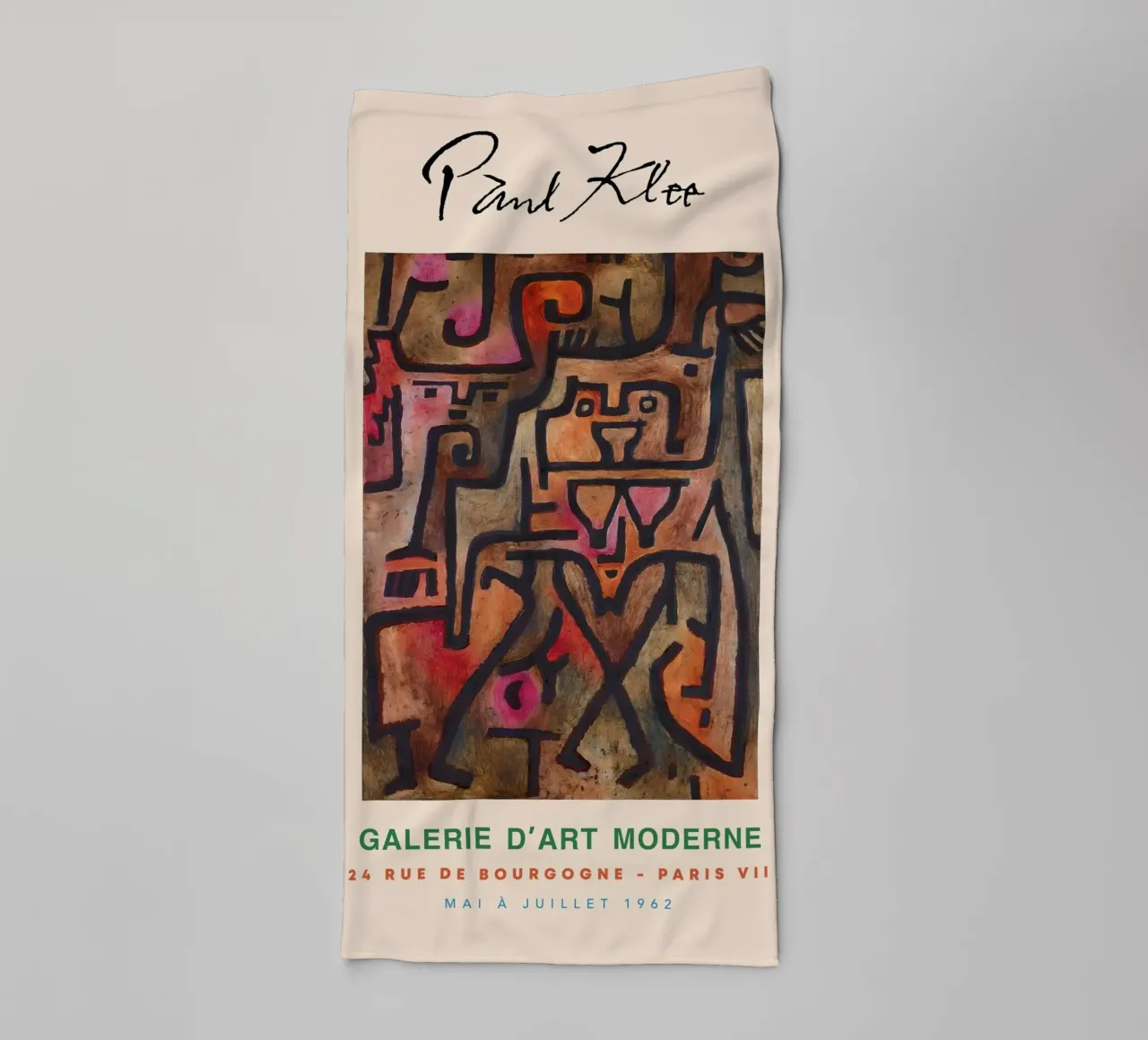 Paul Klee Forest Witches Abstract Primitive Vintage Print towel by NorwesClub