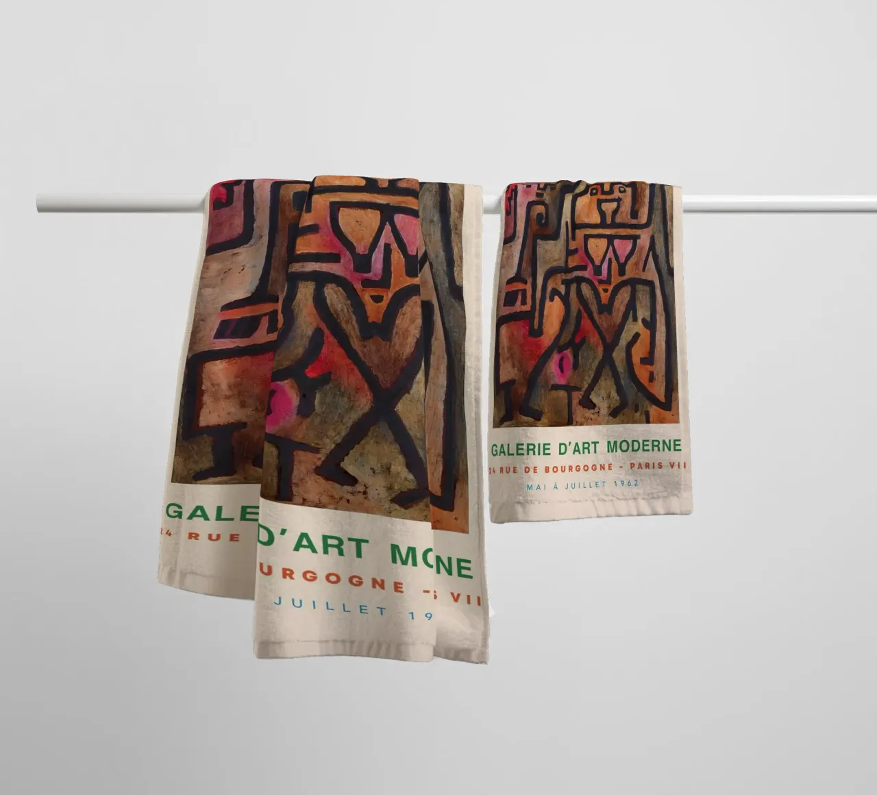 Paul Klee Forest Witches Abstract Primitive Vintage Print towel by NorwesClub