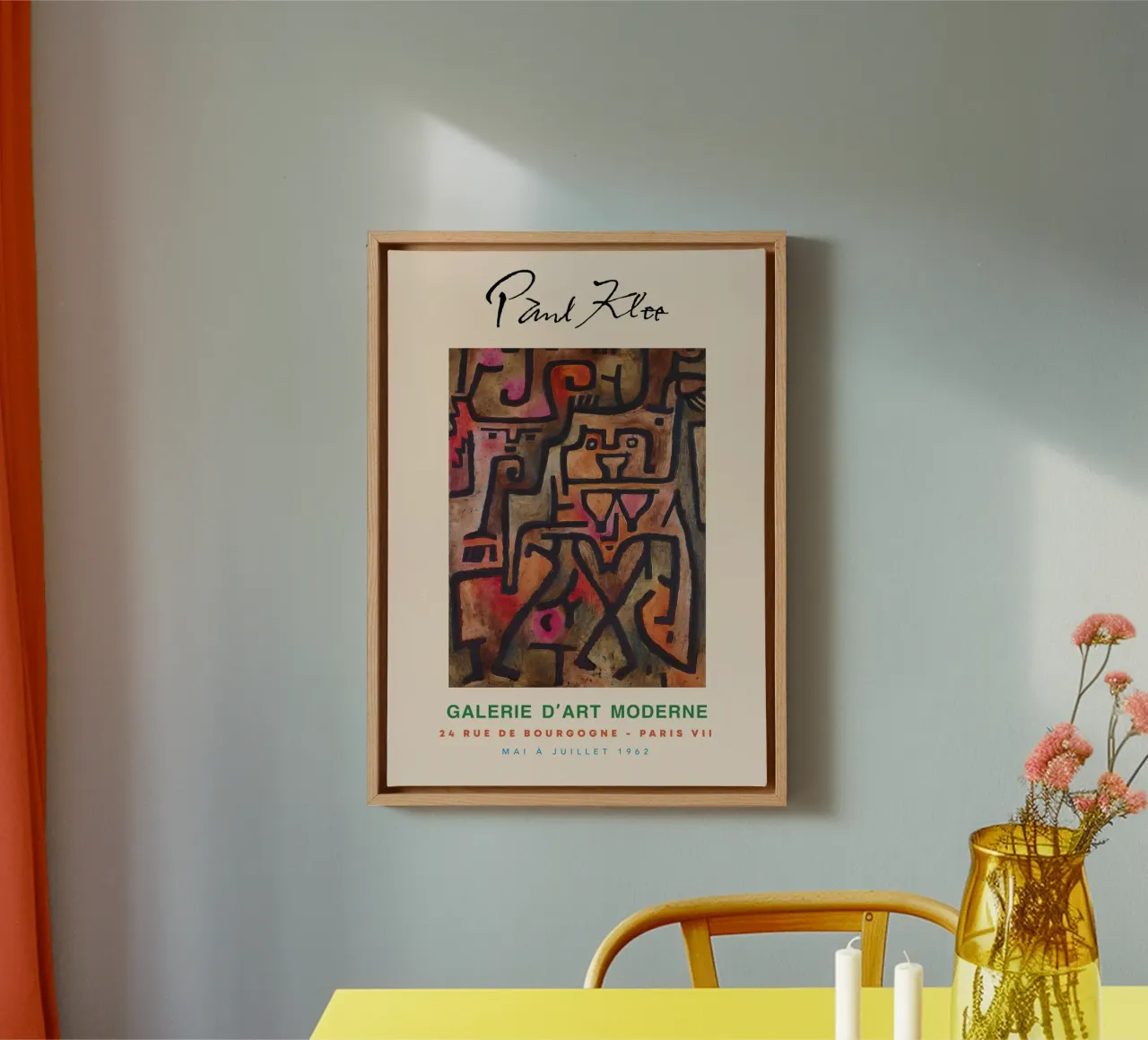 Paul Klee Bos Heksen Abstract Primitief Vintage Print canvas met Baklijst van NorwesClub