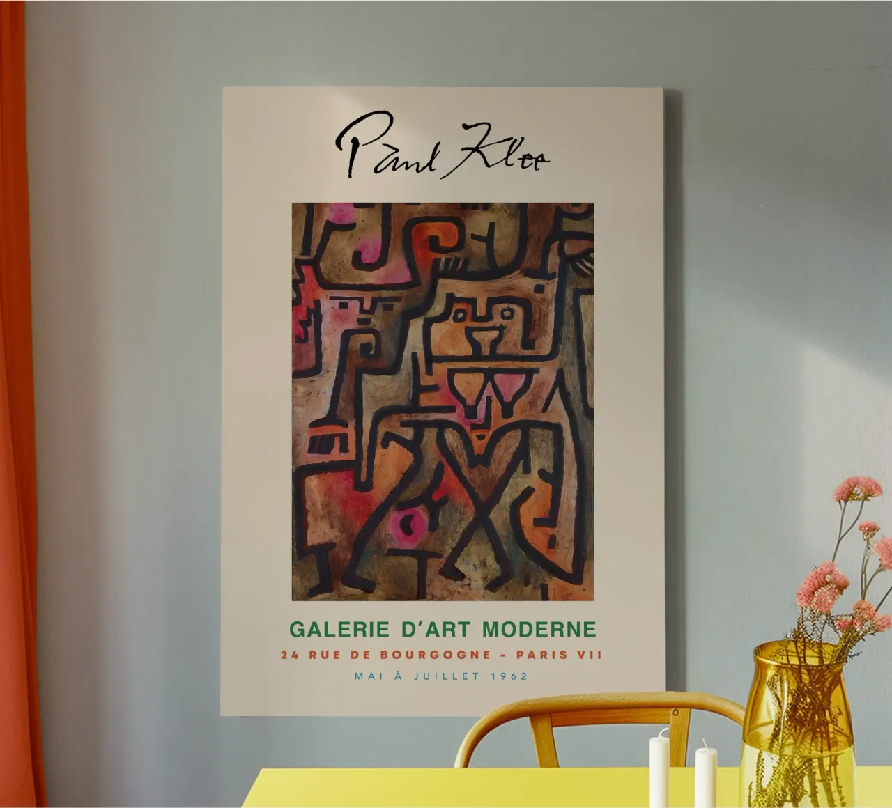 Paul Klee Bos Heksen Abstract Primitief Vintage Print canvas met Baklijst van NorwesClub