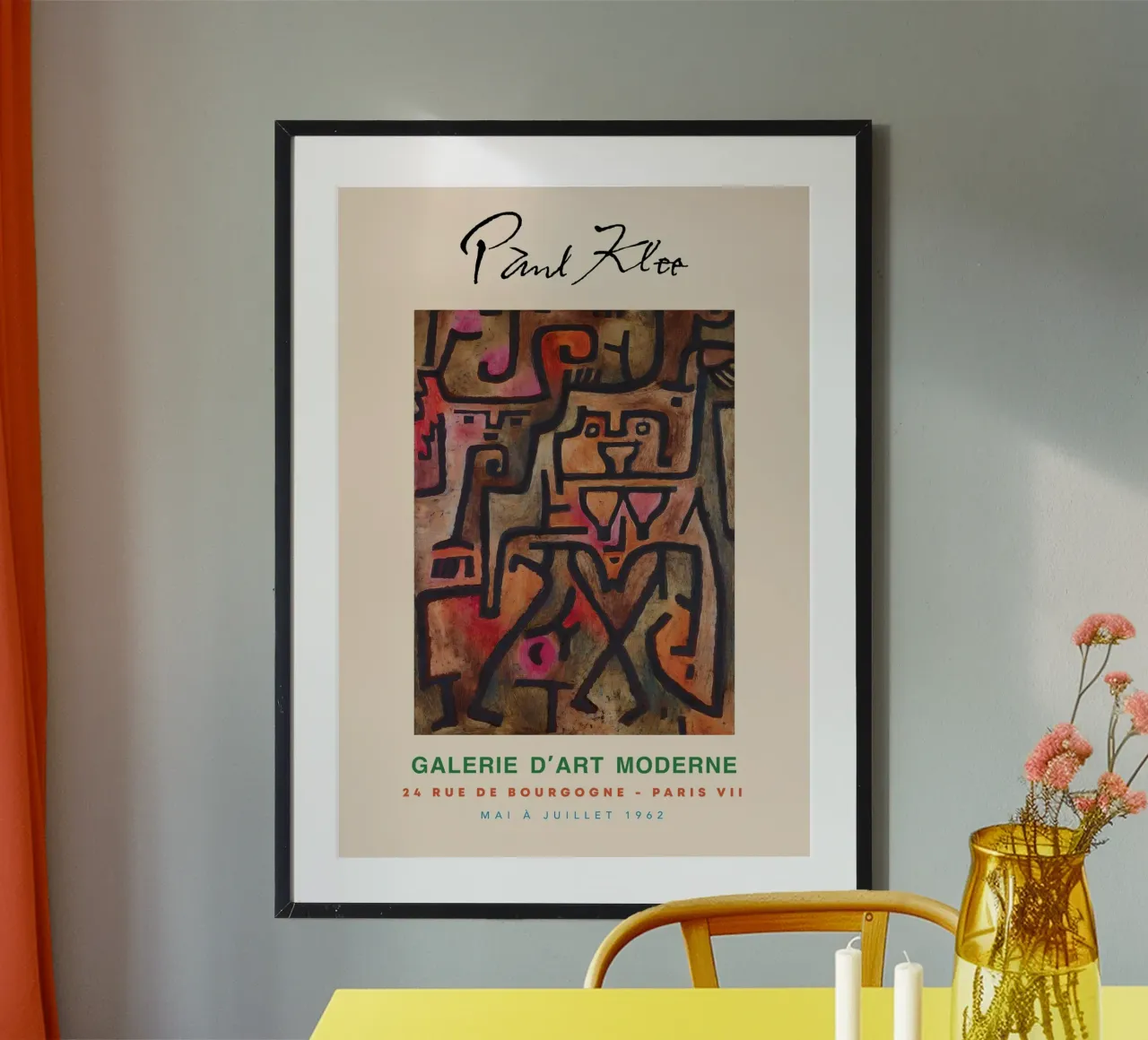 Paul Klee Foresta delle streghe Astratto Primitivo Stampa d'epoca poster con telaio in alluminio da NorwesClub