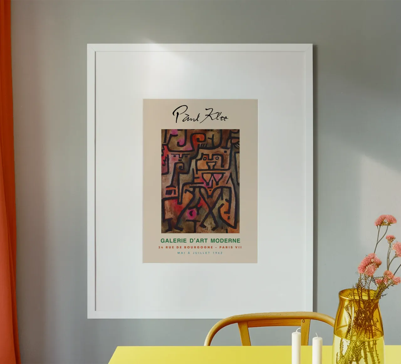 Paul Klee Foresta delle streghe Astratto Primitivo Stampa d'epoca poster con telaio in alluminio da NorwesClub