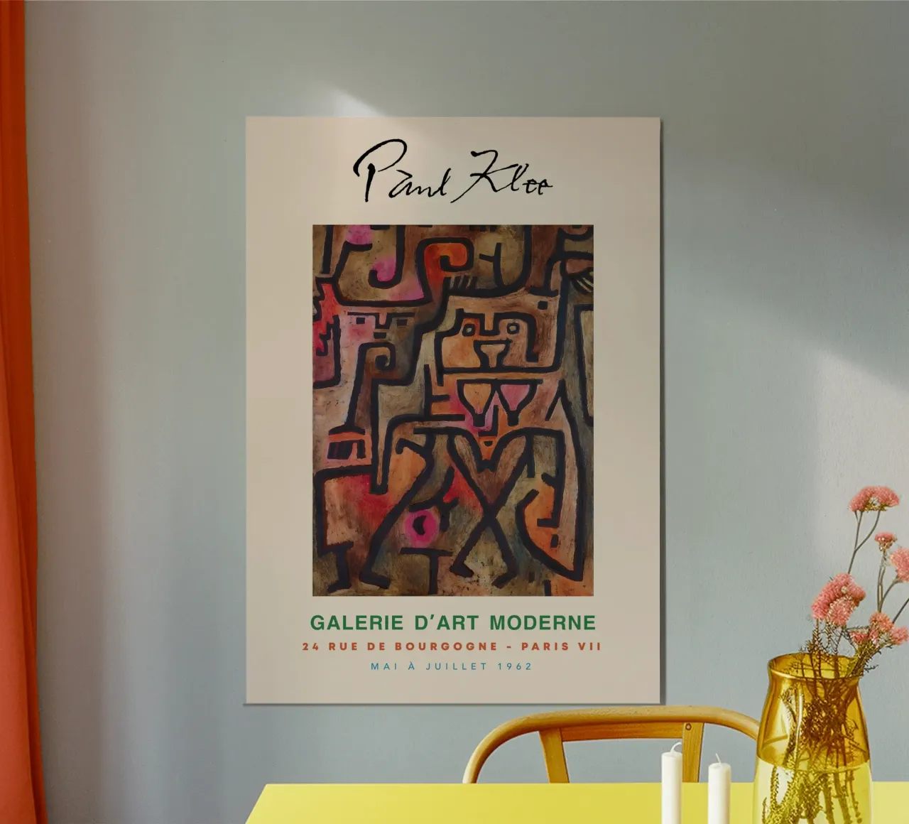 Paul Klee Foresta delle streghe Astratto Primitivo Stampa d'epoca poster con telaio in alluminio da NorwesClub