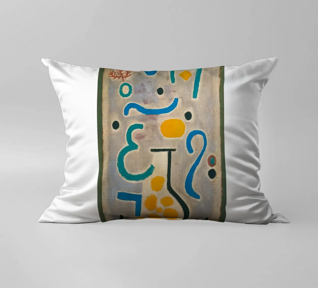 Paul Klee The Vase Expressionism Bauhaus Berggruen Print decorative cushion by NorwesClub