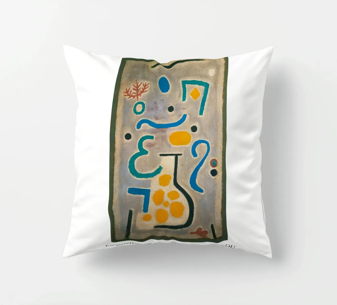 Paul Klee The Vase Expressionism Bauhaus Berggruen Print decorative cushion by NorwesClub