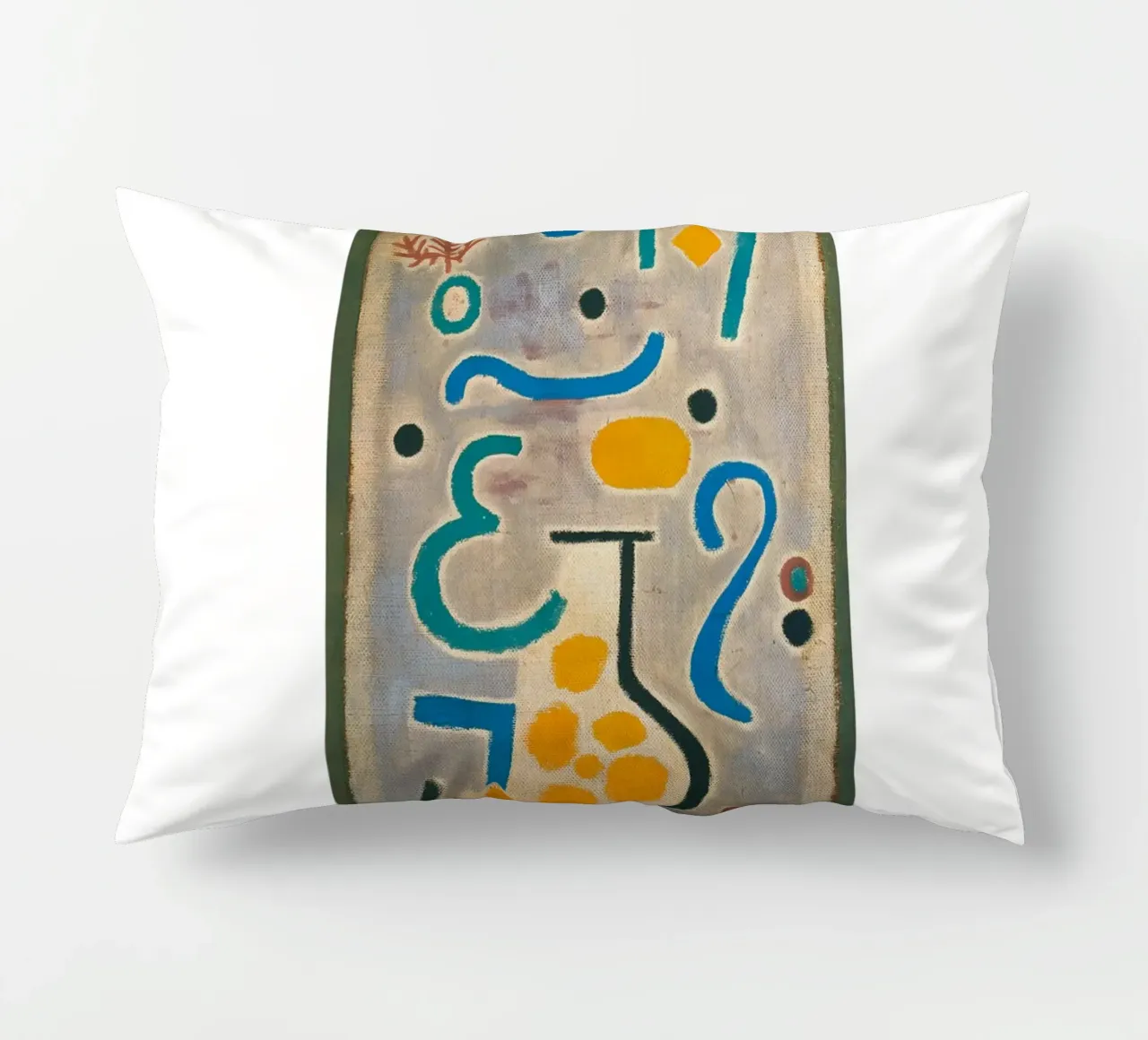 Paul Klee The Vase Expressionism Bauhaus Berggruen Print decorative cushion by NorwesClub
