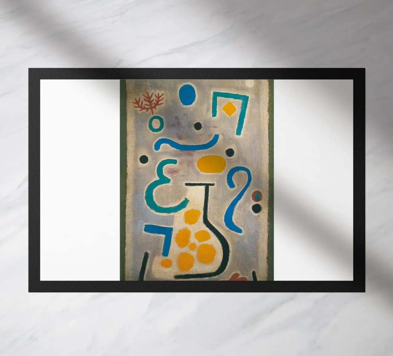 Paul Klee De vaas Expressionisme Bauhaus Berggruen Print deurmat van NorwesClub