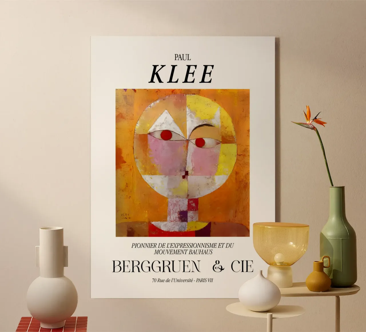 Paul Klee Senecio Expressionisme Bauhaus Berggruen Print acryl van NorwesClub
