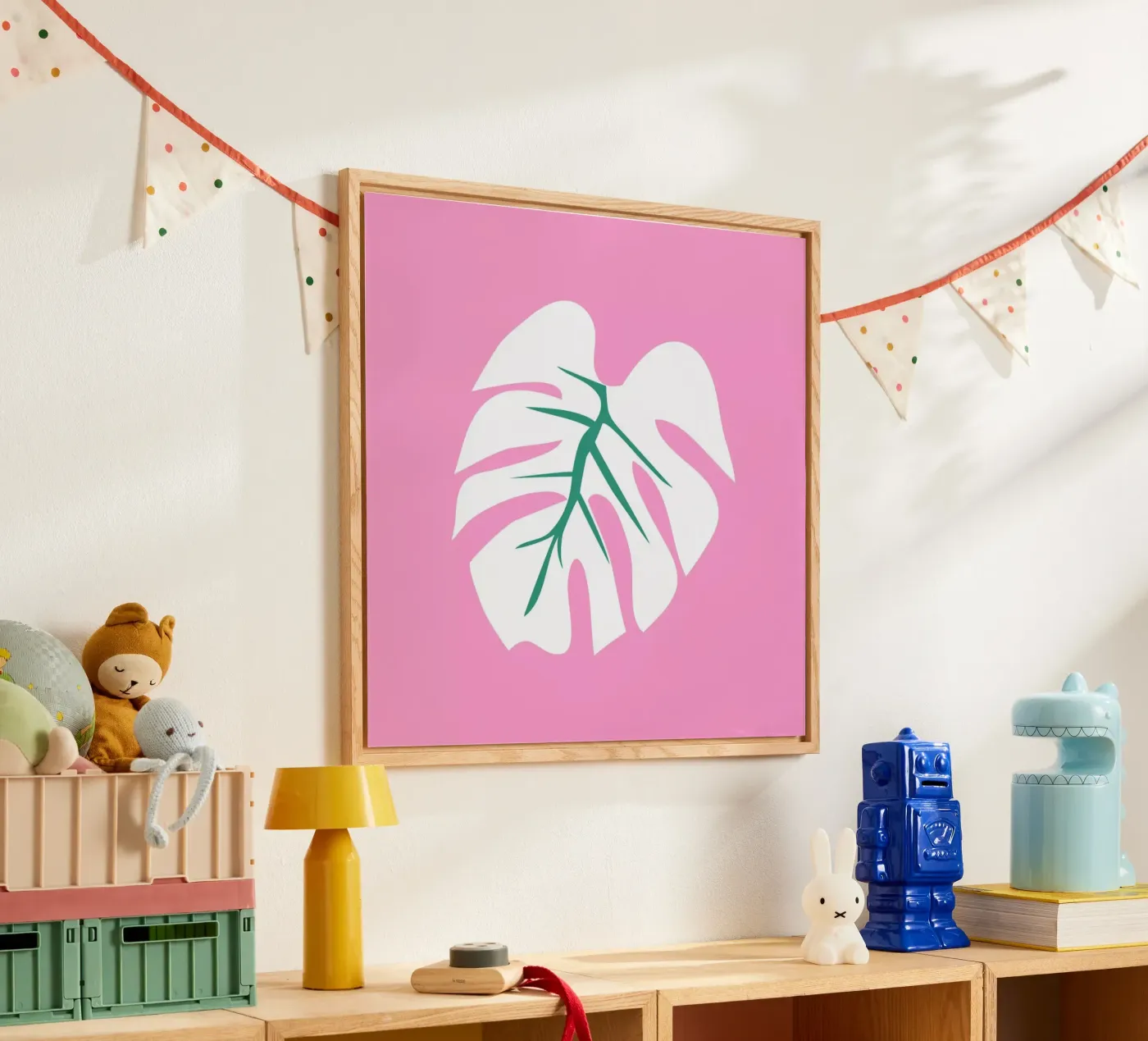 White Monstera Illo Study plexiglass da Mariery Young