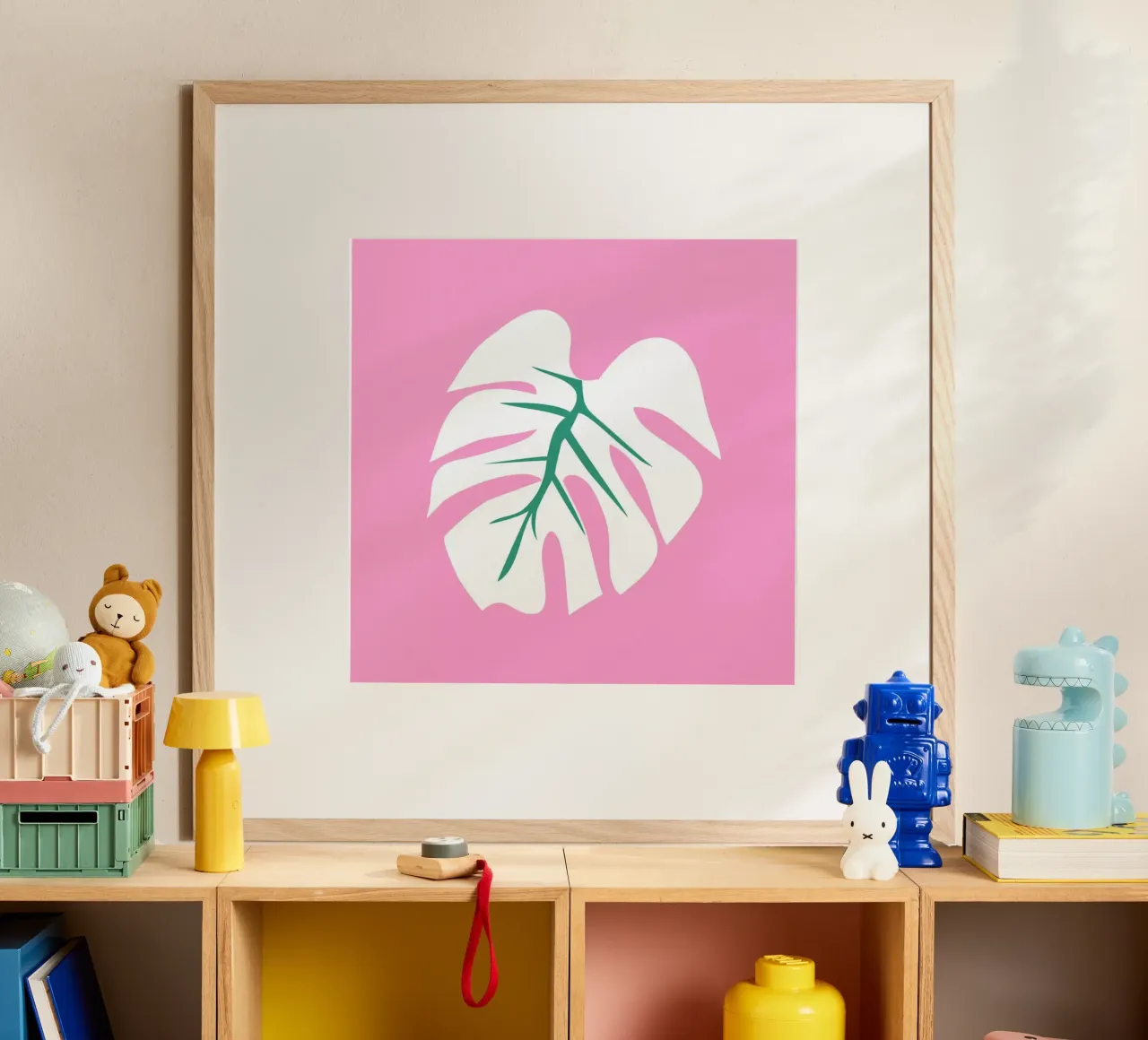 White Monstera Illo Study poster da Mariery Young