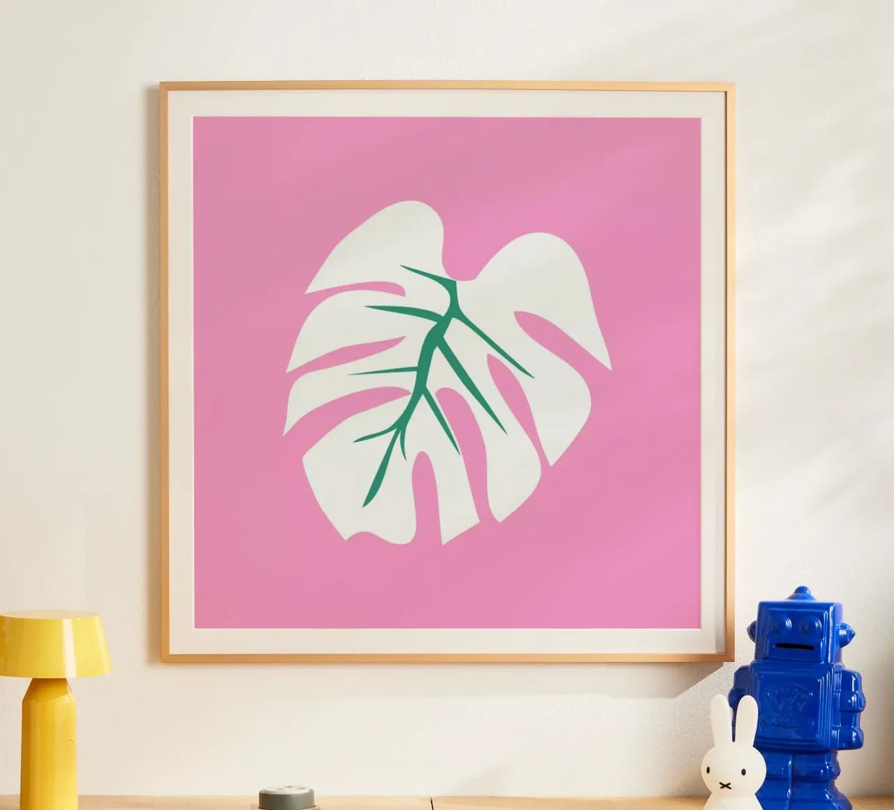 White Monstera Illo Study poster da Mariery Young