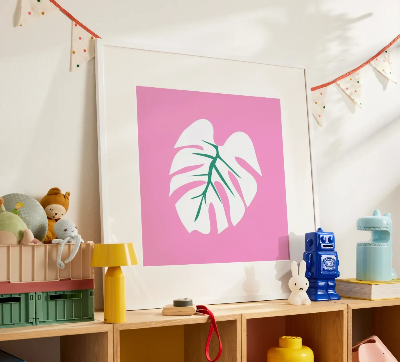 White Monstera Illo Study poster da Mariery Young