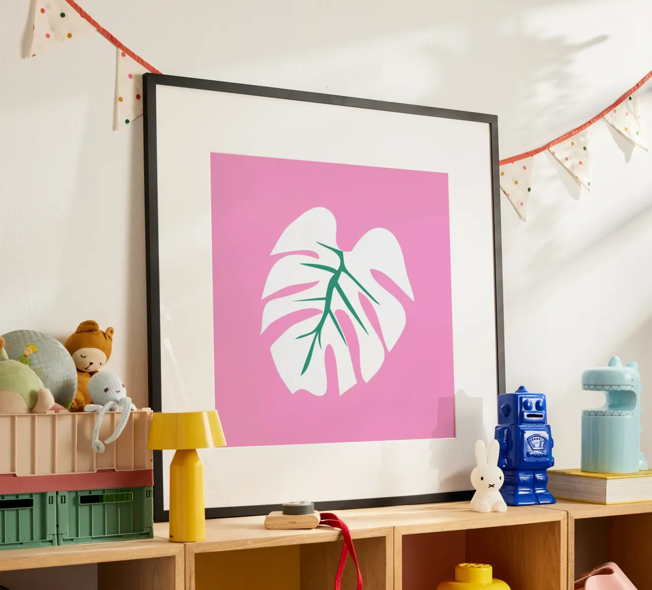 White Monstera Illo Study poster da Mariery Young