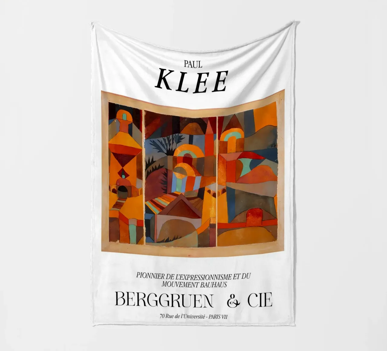 Paul Klee Tempel Expressionisme Bauhaus Berggruen Print fleecedeken van NorwesClub