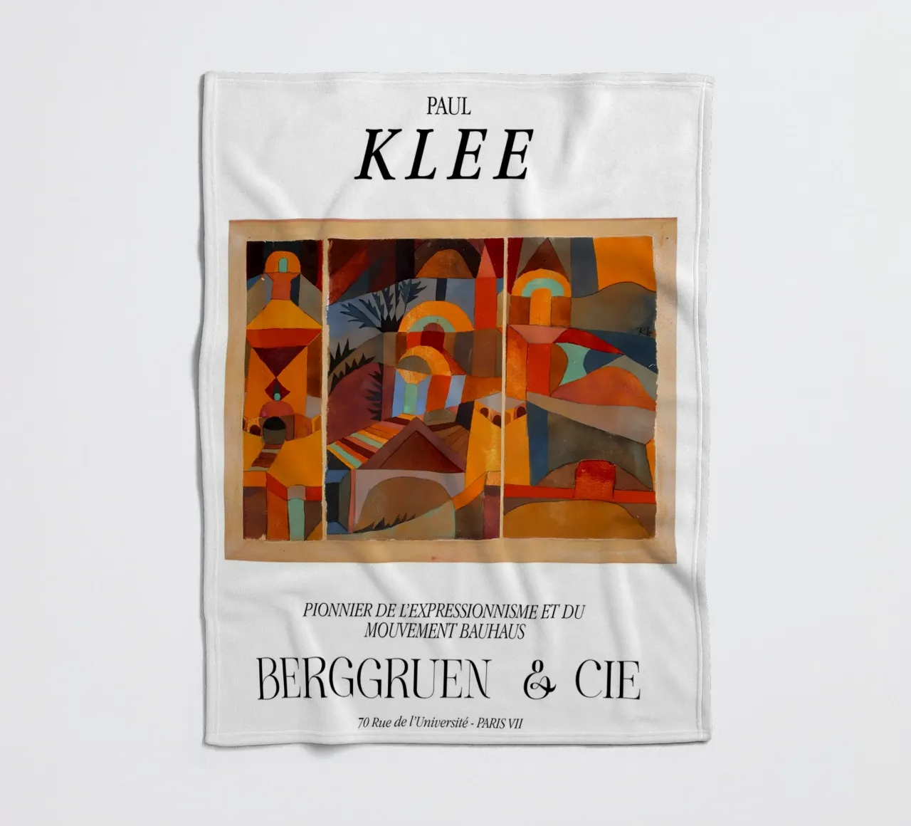 Paul Klee Tempel Expressionisme Bauhaus Berggruen Print fleecedeken van NorwesClub
