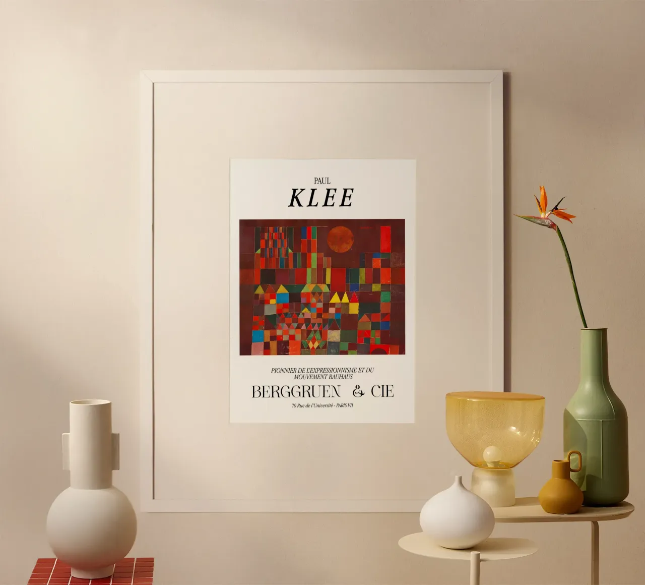 Paul Klee Kasteel Zon Expressionisme Bauhaus Berggruen poster met aluminium frame van NorwesClub
