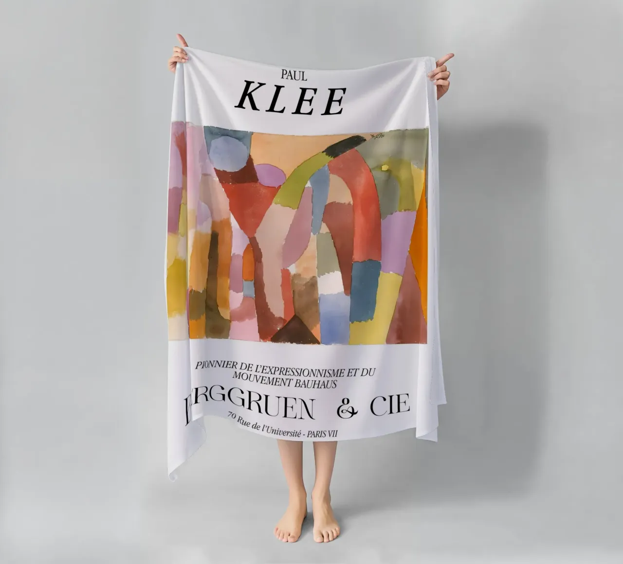 Paul Klee Vaulted Chambers Expressionism Bauhaus Berggruen beach towel by NorwesClub