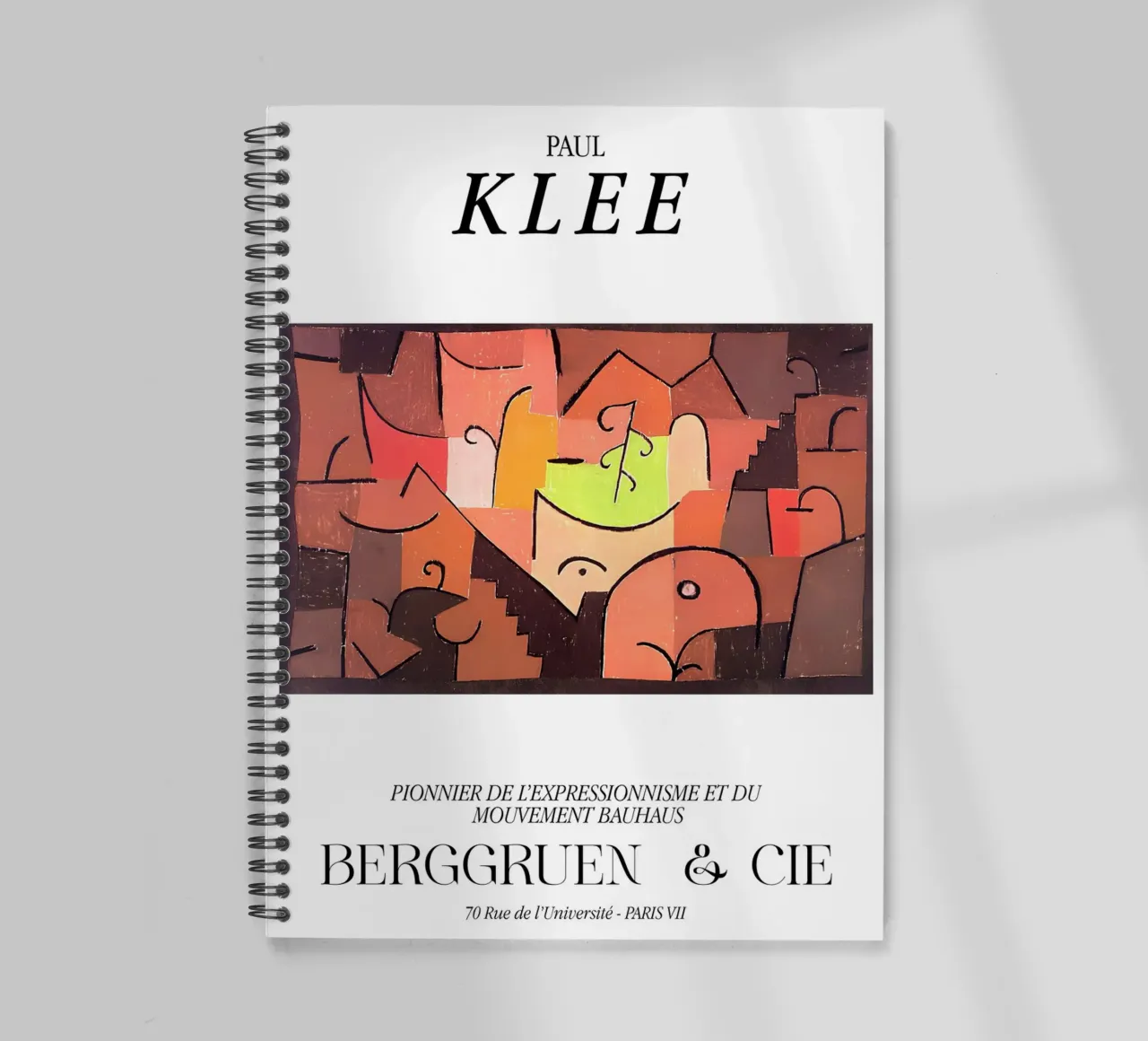 Paul Klee Stage Expressionism Bauhaus Berggruen Print spiral notebook by NorwesClub