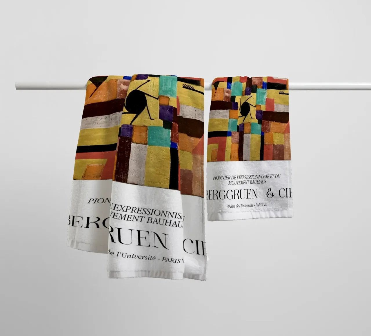 Paul Klee Black Sun Expressionism Bauhaus Berggruen towel by NorwesClub
