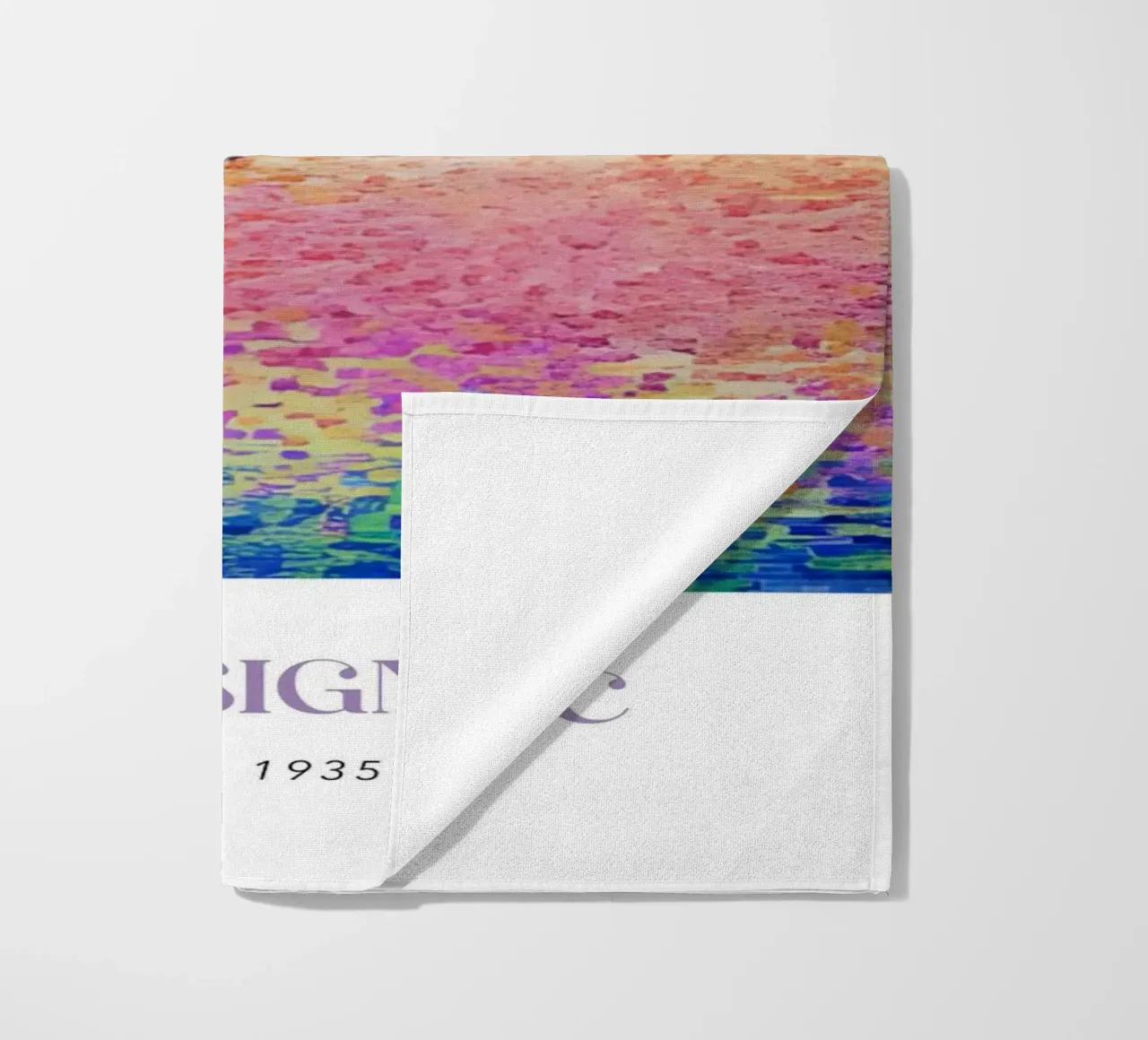 Paul Signac Le Port Sunset Pointillism Vintage Harbor Art beach towel by NorwesClub