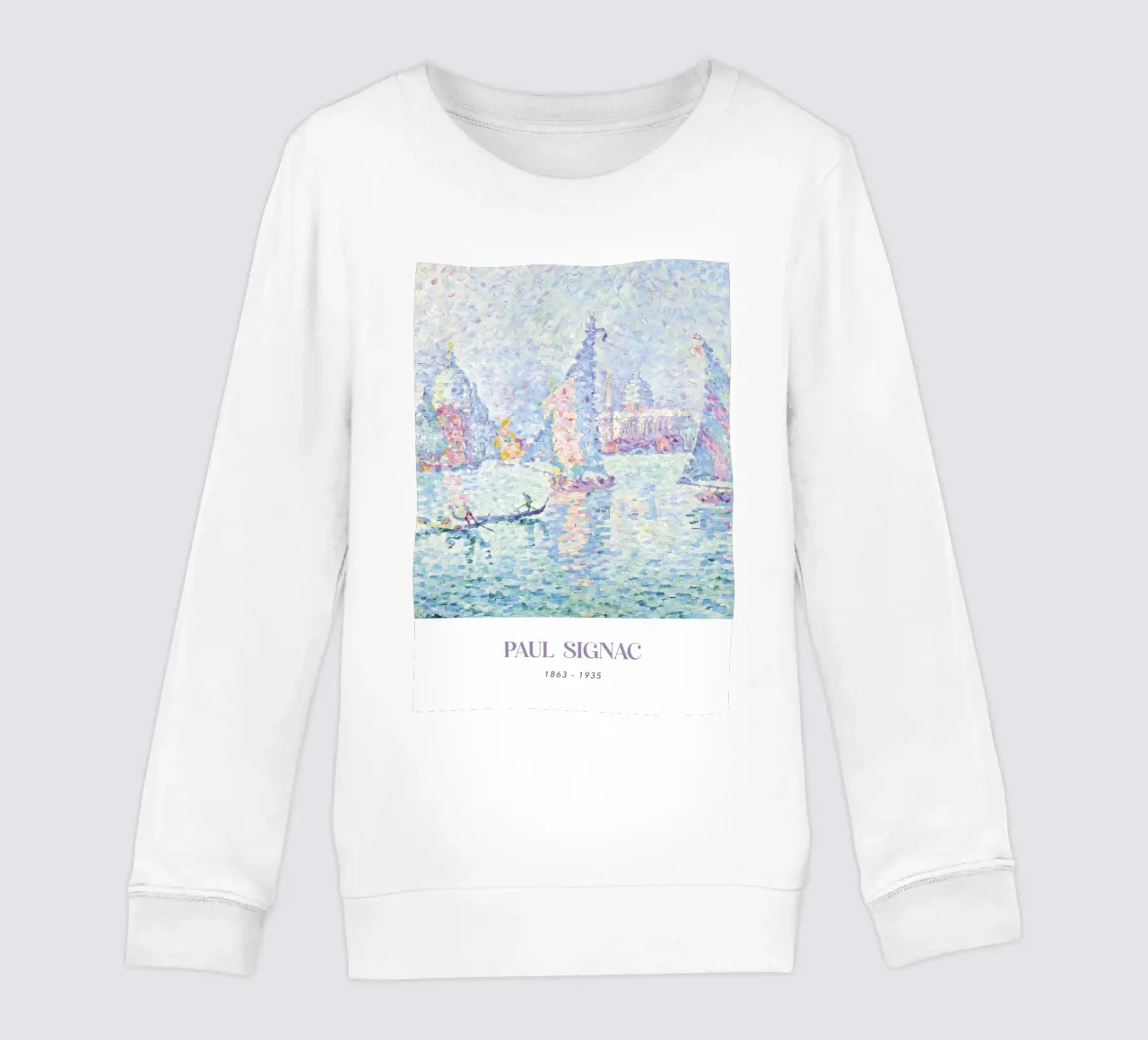 Paul Signac Canal Venice Mist Pointillism Arte d'epoca felpa bambino da NorwesClub