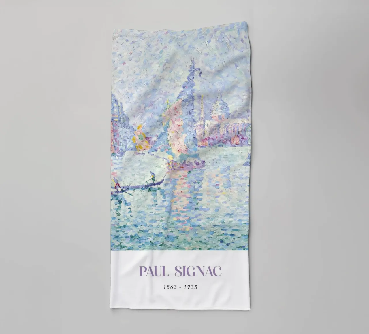 Paul Signac Venice Canal Mist Pointillism Vintage Art toalla de baño de NorwesClub