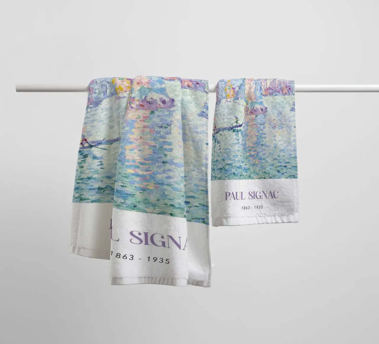 Paul Signac Venice Canal Mist Pointillism Vintage Art toalla de baño de NorwesClub