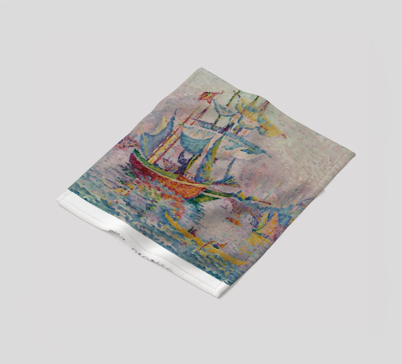 Paul Signac Le Pont Bridge Port Pointillism Arte d'epoca coperta in pile da NorwesClub