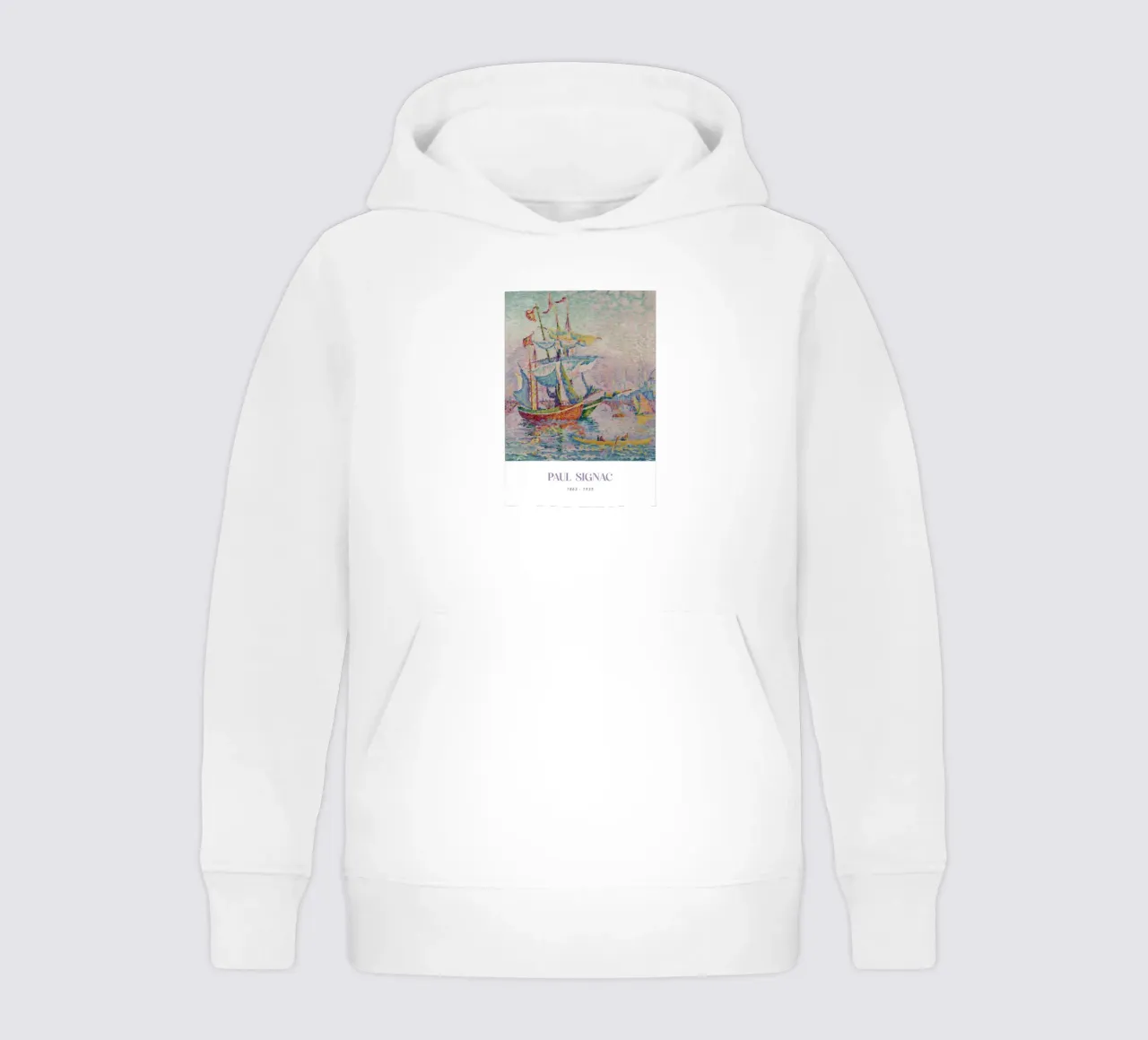 Paul Signac Le Pont Bridge Port Pointillisme Vintage Kunst kinder hoodie van NorwesClub