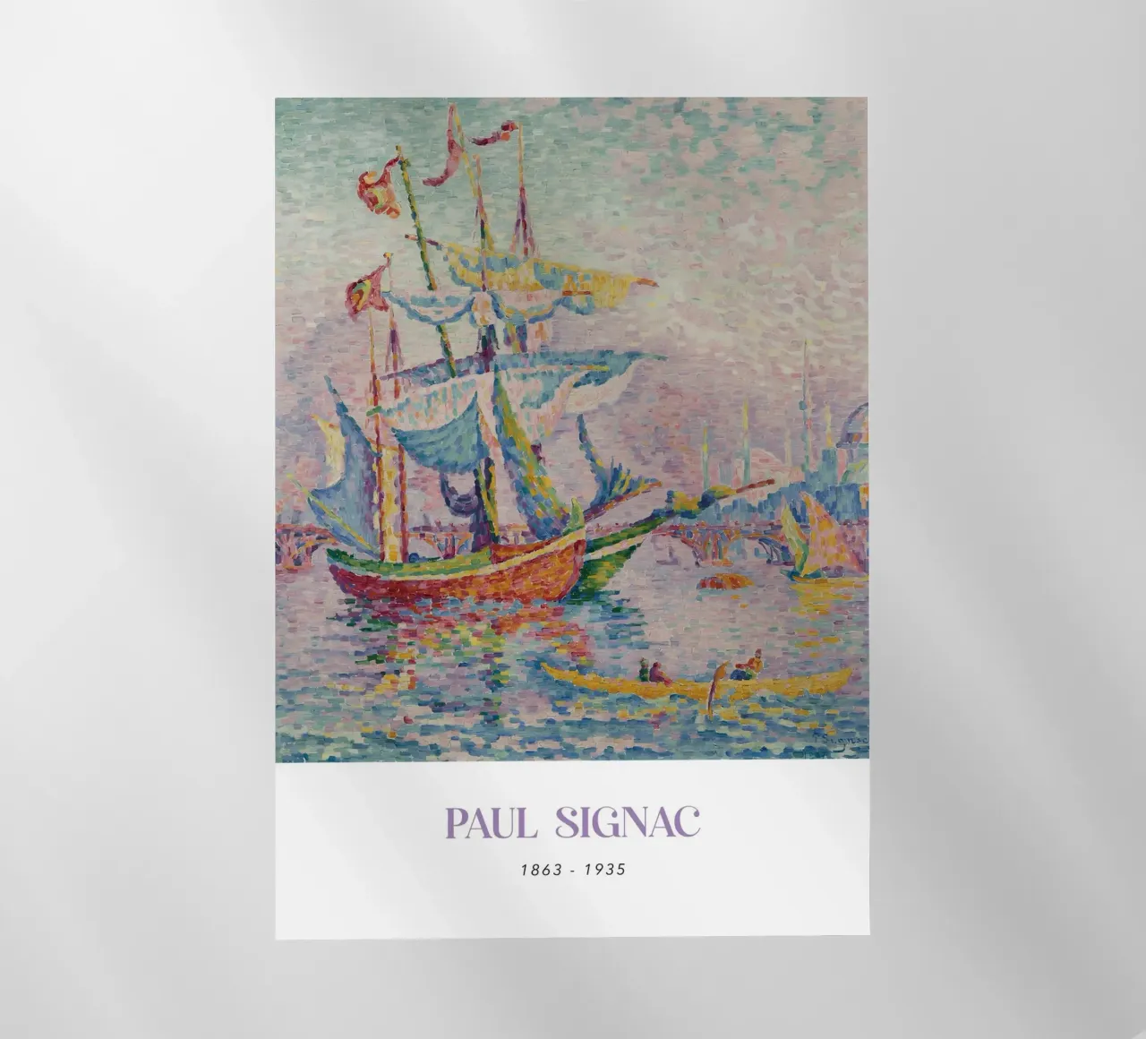 Paul Signac Le Pont Bridge Port Pointillism Arte d'epoca pellicola backlit da NorwesClub
