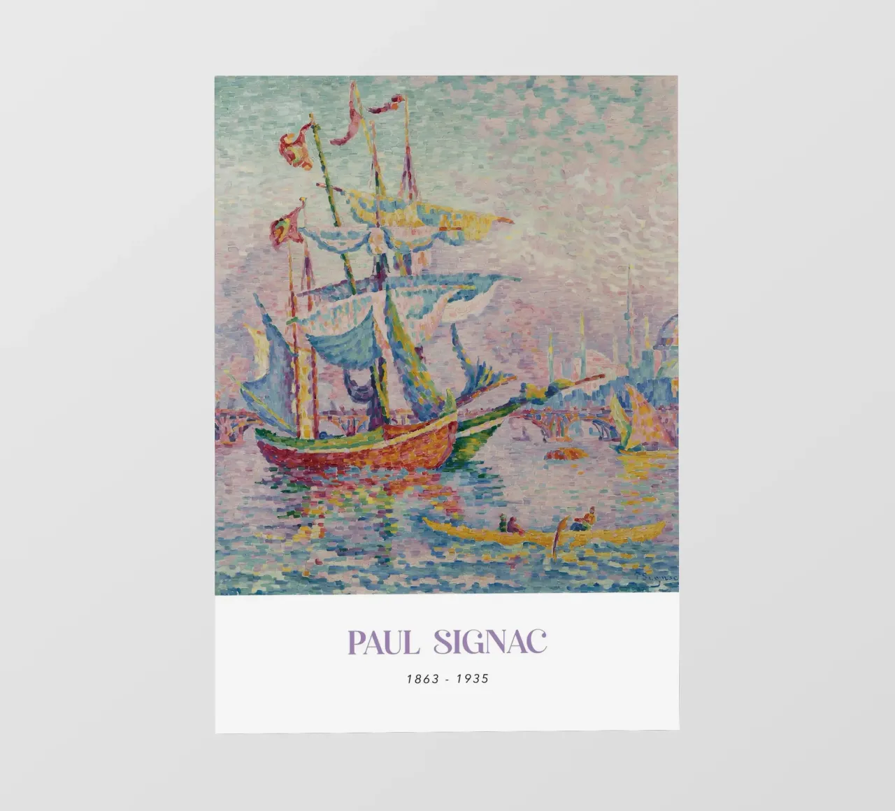 Paul Signac Le Pont Bridge Port Pointillism Arte d'epoca pellicola backlit da NorwesClub