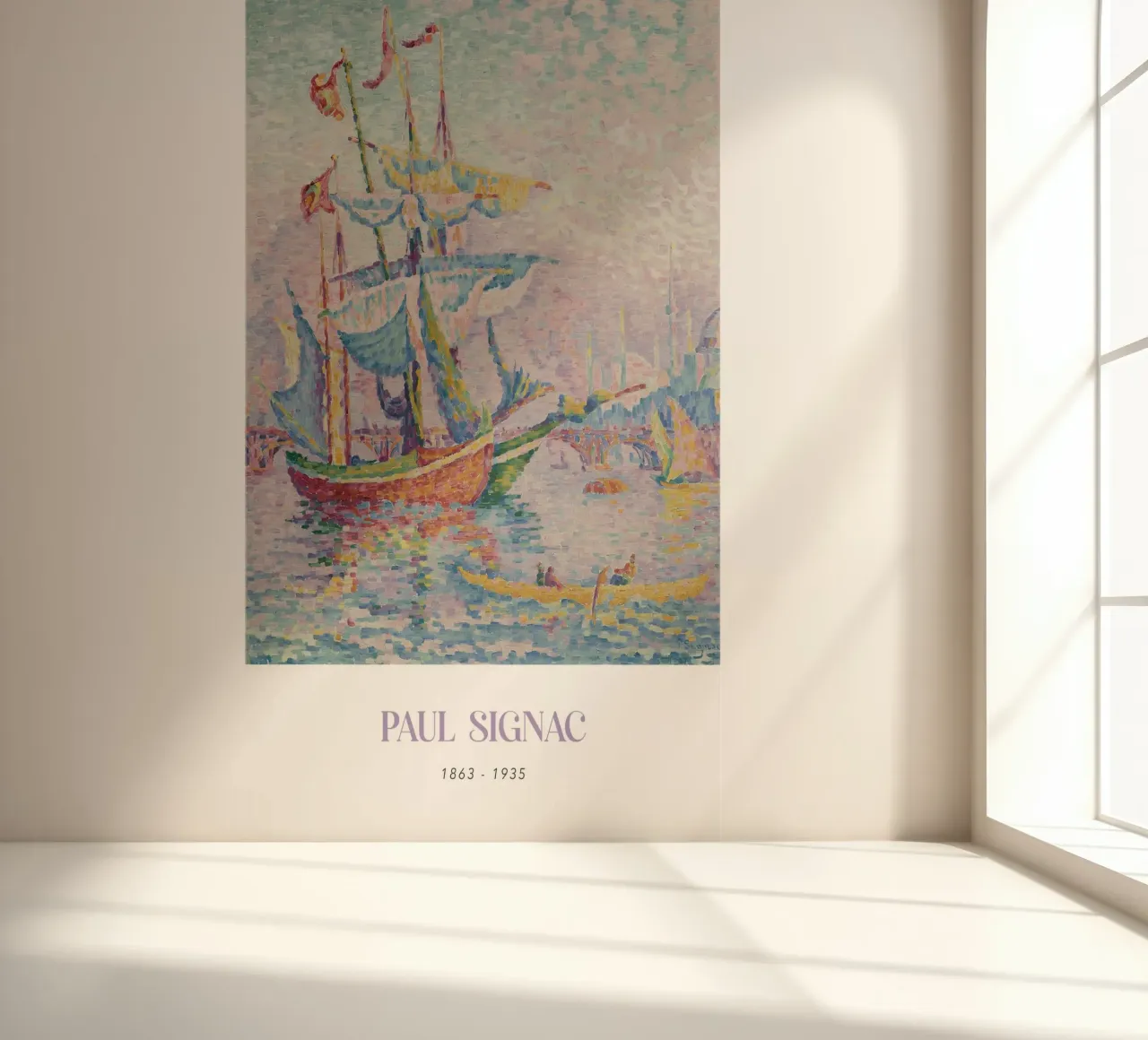 Paul Signac Le Pont Bridge Port Pointillism Vintage Art photo wallpaper by NorwesClub