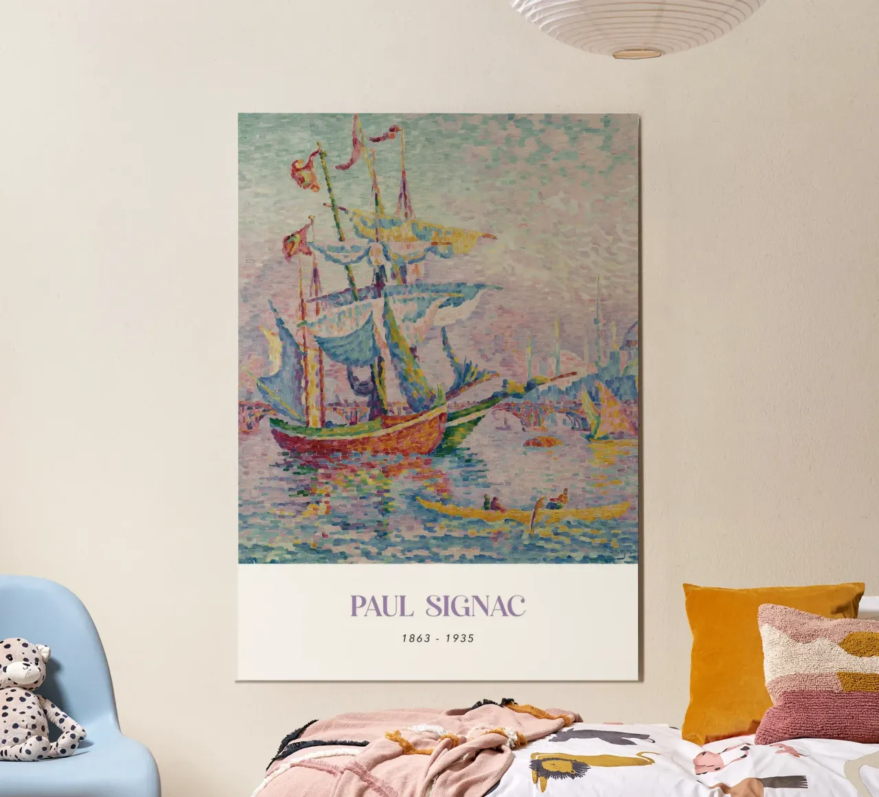 Paul Signac Le Pont Bridge Port Pointillism Arte d'epoca alluminio dibond da NorwesClub