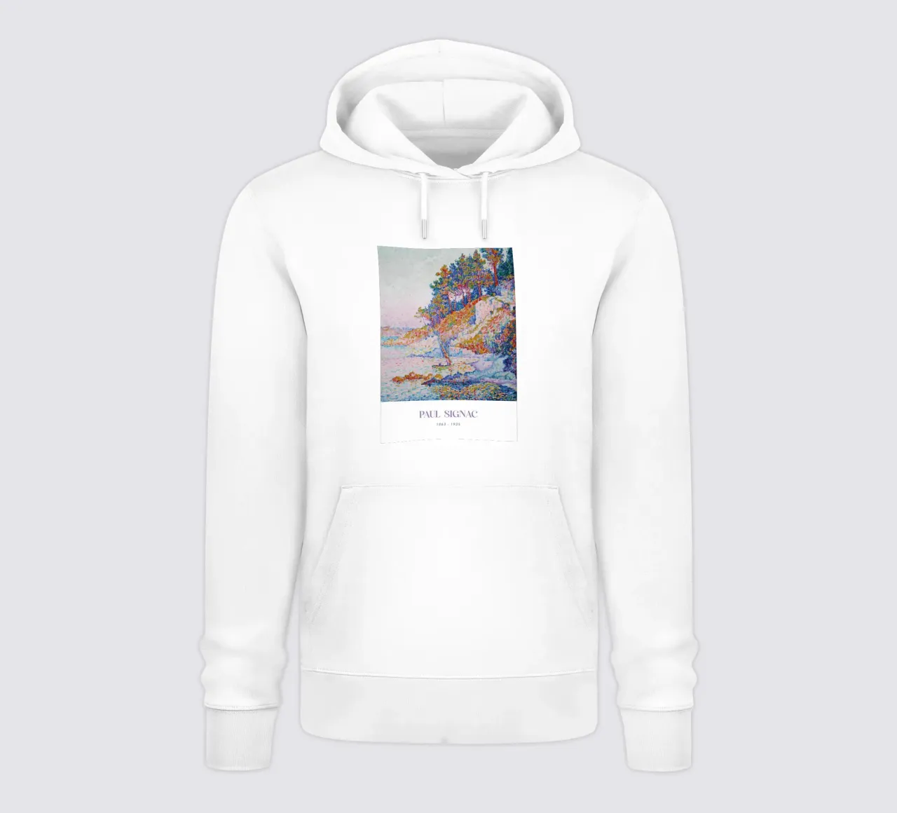 Paul Signac La Calanque Cove Pointillism Arte d'epoca felpa con cappuccio da NorwesClub