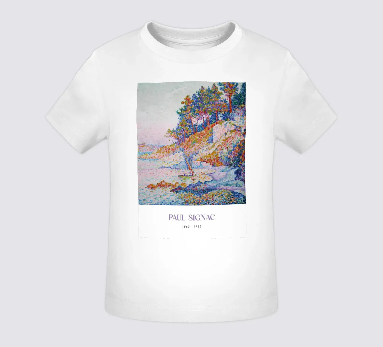 Paul Signac La Calanque Cove Pointillism Arte d'epoca maglietta neonato da NorwesClub