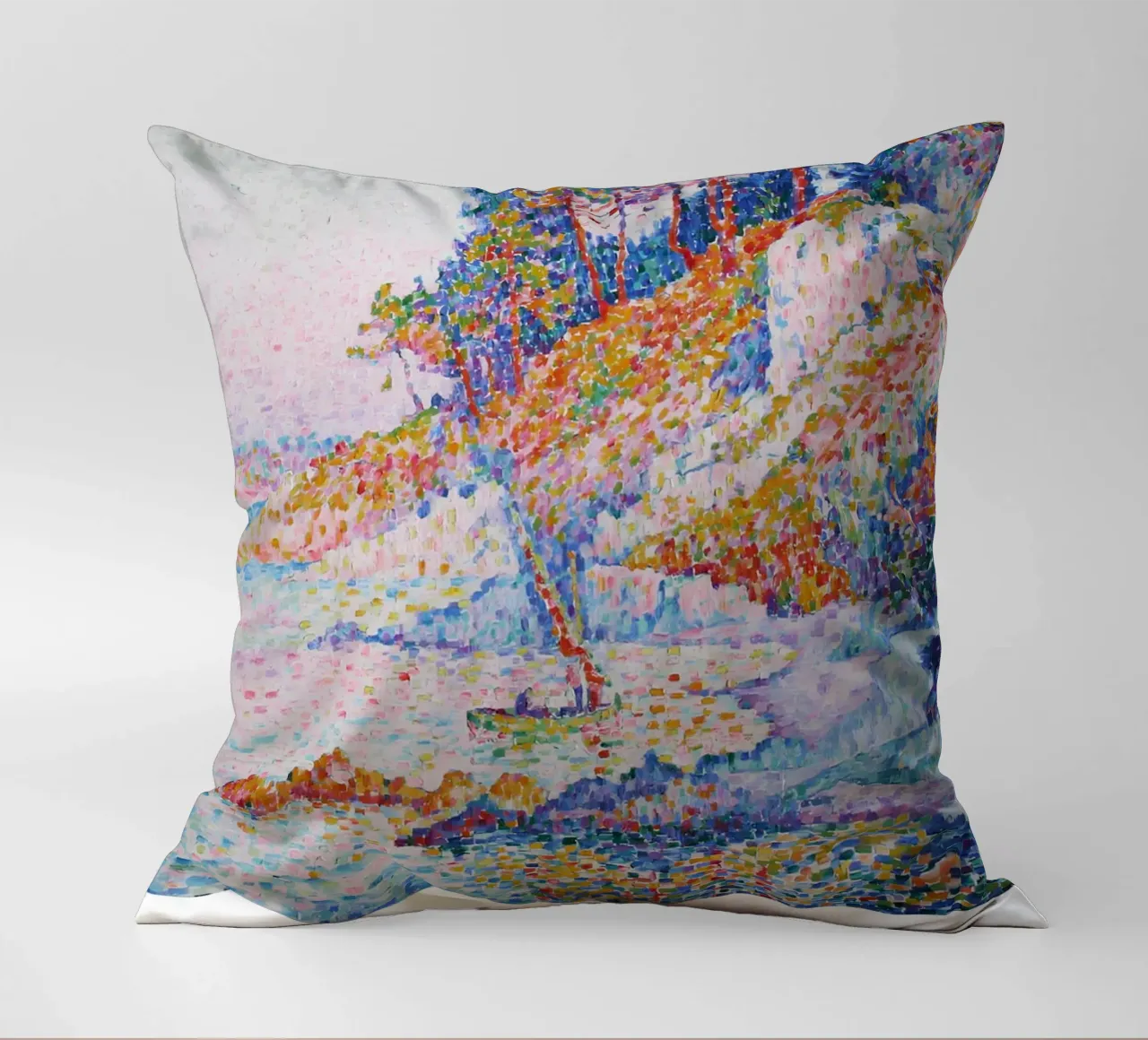 Paul Signac La Calanque Cove Pointillism Arte d'epoca cuscino da NorwesClub